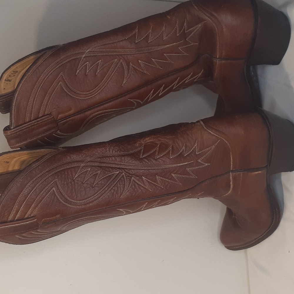 Tony Lama Western Leather Boots - Picture 3 of 6